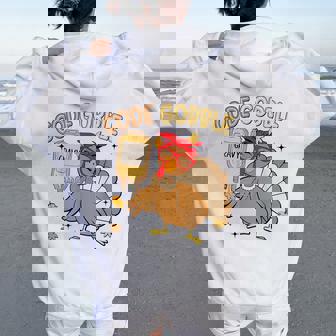 Thanksgiving Nurse Code Gobble Turkey Rn Cna Nurse Women Oversized Hoodie Back Print | Mazezy