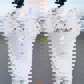 Tini Time Martini Drinking Cocktail Graphic Women Oversized Hoodie Back Print | Seseable UK