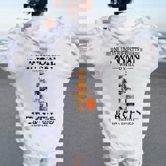 Never Underestimate A Woman Who Still Travels In Her 80'S Women Oversized Hoodie Back Print - Seseable