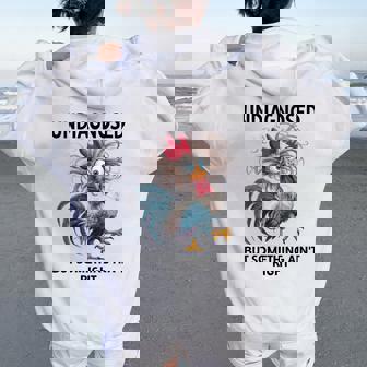 Undiagnosed But Something Ain't Right Chicken Coworker Women Oversized Hoodie Back Print | Seseable FR