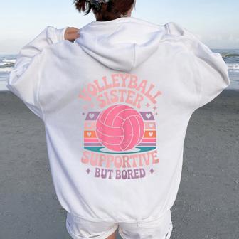 Volleyball Sister Volleyball Women Oversized Hoodie Back Print - Thegiftio UK