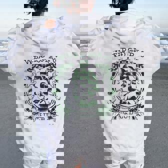 Weird Girls Club Retro Gothic Floral Alt Girl Women Oversized Hoodie Back Print | Seseable CA