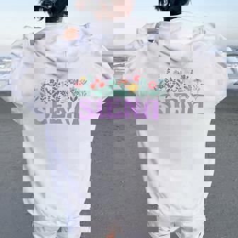 Wildflower Floraliena Nombre Día De La Madre Es Women Oversized Hoodie Back Print - Regaloses