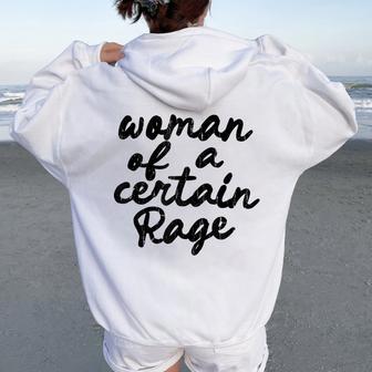 Woman Of A Certain Rage Women Oversized Hoodie Back Print - Thegiftio UK