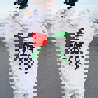 アラブ首長国連邦 首長国連邦 Uae 国旗 女の子 コケットリボン レディース オーバーサイズ パーカー バックプリント - Kawaiitshirt