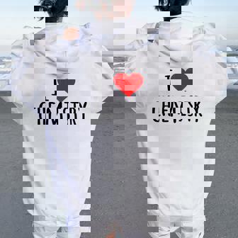 化学、化学が好き、化学の先生 化学実験技師、プレゼント、男性女性子供 I Love Chemistry レディース オーバーサイズ パーカー バックプリント - Kawaiitshirt