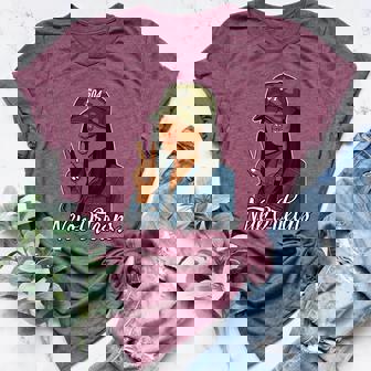 504 New Orleans Camo Hat Woman Women's Heather T-Shirt | Mazezy