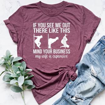 Adult Humor My Wife Is Expensive Stripper Gag Women's Heather T-Shirt | Mazezy