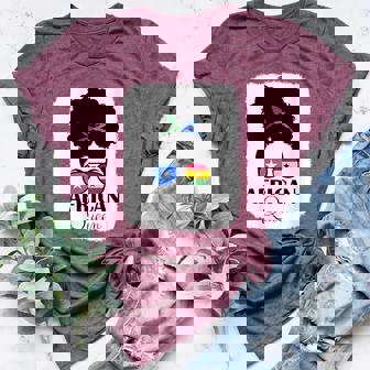 African Queen Roots Somalia And Ghana Mix Heritage Women's Heather T-Shirt | Mazezy