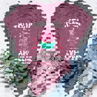 Best Cupcake Art For Women Girls Pastry Chef Cupcake Lover Women's Heather T-Shirt | Mazezy