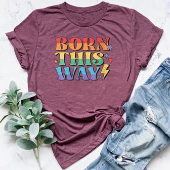 Born This Way LGBTQ Pride Gay Transgender Homosexual Women's Heather T-Shirt | Mazezy