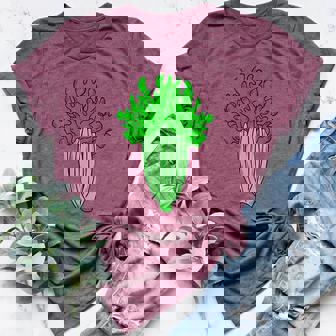 Celery Stalk Halloween Vegetable Costume Dress Up Cosplay Women's Heather T-Shirt | Mazezy