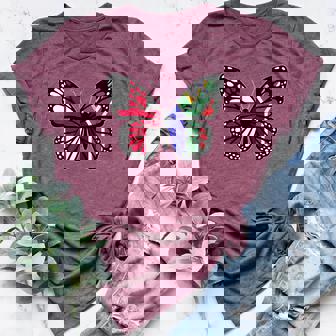 England South Africa Butterfly Half English South African Women's Heather T-Shirt | Mazezy