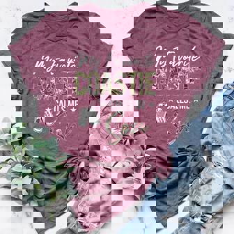 My Favorite Coastie Calls Me Son Proud US Coast Guard Son Women's Heather T-Shirt | Mazezy