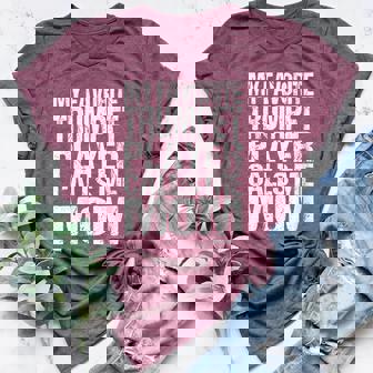 My Favorite Trumpet Calls Me Mom Marching Band Parent Women's Heather T-Shirt | Mazezy