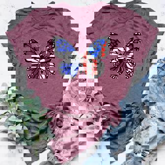 Honduras And Puerto Rico Mix Butterfly Half Honduran Boricua Women's Heather T-Shirt | Mazezy