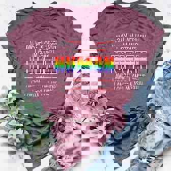 Human LGBTQ Gay Pride Awareness Queer Bisexual Lesbia Women's Heather T-Shirt | Mazezy