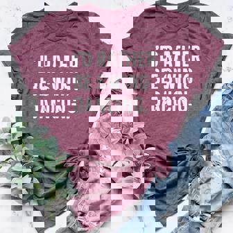 I'd Rather Be Swing Dancing Dance Dancer Studio Women's Heather T-Shirt | Mazezy