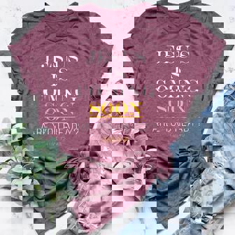 Jesus Is Coming Soon – Luke 12 Women's Heather T-Shirt | Mazezy