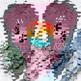 Lily Home For Wayward Dogs Family Name Women's Heather T-Shirt - Monsterry