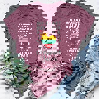 Lithuanian Queen Lithuanian Wife Girlfriend Lithuania Flag Women's Heather T-Shirt | Mazezy