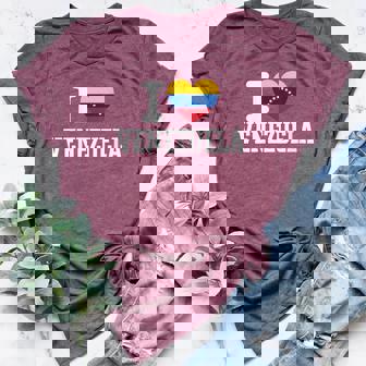 I Love Venezuela Venezuelan Roots Women's Heather T-Shirt | Mazezy