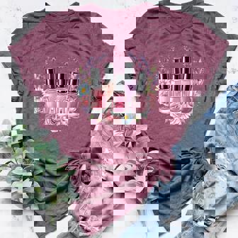 Manicurist Nail Tech Floral Nail Polish Bottles Flower Women Women's Heather T-Shirt | Mazezy