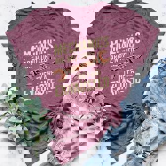 Mechanics Are Not Tired They Are Exhausted Women's Heather T-Shirt | Mazezy