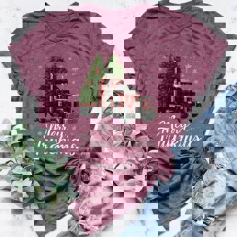 Merry Truckmas Trucker Christmas Men Women Girls Boys Kids Women's Heather T-Shirt | Mazezy