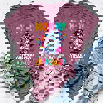 Mommy Of The Birthday Astronaut Rocket Outer Space Birthday Women's Heather T-Shirt | Mazezy