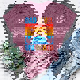 Pregnancy Announcement Dad Level Unlocked New Daddy Father Women's Heather T-Shirt | Mazezy