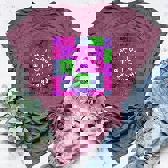 I Quilt Therefore Colorful Patchwork Sewing Quilting Women's Heather T-Shirt | Mazezy