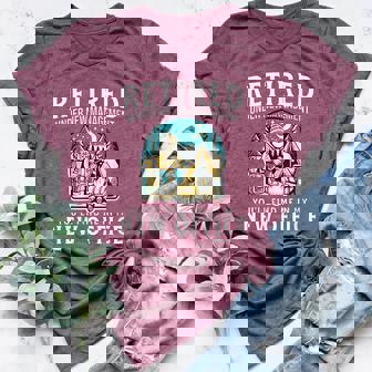 Retirement Retired Camper Camp Camping Women's Heather T-Shirt | Mazezy