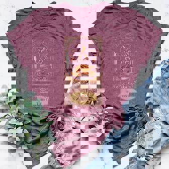 Roast Turkey Art Nouveau Thanksgiving Food Retro Tarot Women's Heather T-Shirt | Mazezy