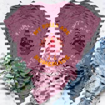 My Rolls Are Homemade Thanksgiving Turkey Women's Heather T-Shirt | Mazezy