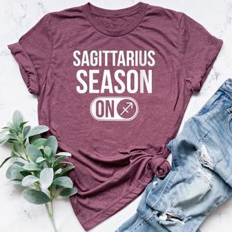 Sagittarius Season On Astrology Zodiac Sign Women's Heather T-Shirt | Mazezy