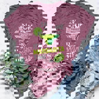 Salt And Lime It's Margarita Time Party Vibes Drink Lovers Women's Heather T-Shirt | Mazezy