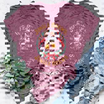 Santa Reindeer Beer Holiday Christmas Jingle Brews Women's Heather T-Shirt | Mazezy