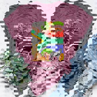 South Africa Flag South African Roots South African Pride Women's Heather T-Shirt | Mazezy