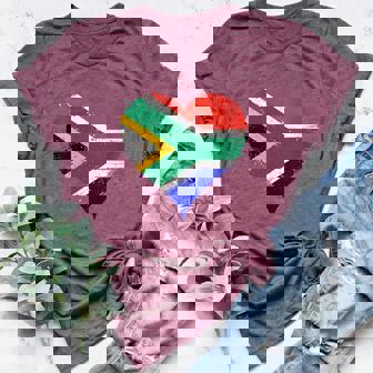 South African Expat On Freedom Day A Cool South Africa Flag Women's Heather T-Shirt | Mazezy