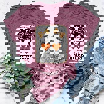 That's My Brother Out There Basketball Sister Support Bro Women's Heather T-Shirt | Mazezy