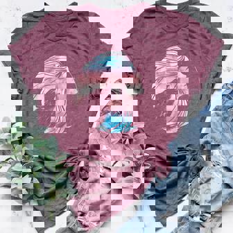 Transgender Wolf Woman Transsexual Trans Pride Trans Flag Women's Heather T-Shirt | Mazezy