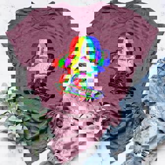 Trippy House Music Ghost Halloween Techno Rave Skateboarding Women's Heather T-Shirt | Mazezy