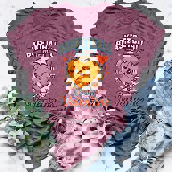 Valentines Day Basketball Is My Valentine Women's Heather T-Shirt | Mazezy