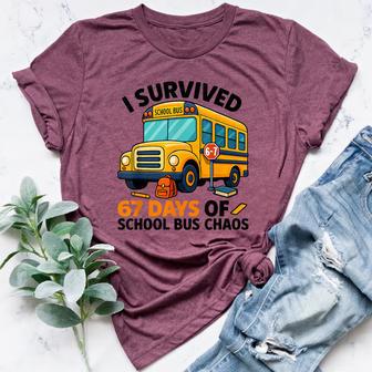 67 Days School Bus Driver Six Seven Meme For Men Women Women's Heather T-Shirt | Mazezy