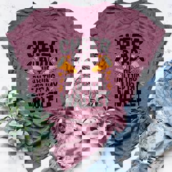 Cheer Dad For Cheerleader And Cheerleading Father Women's Heather T-Shirt | Mazezy