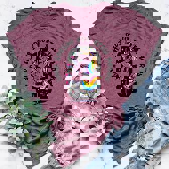 Dead Inside But Still Horny Unicorn Lover Rainbow Women's Heather T-Shirt | Mazezy