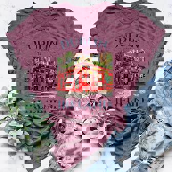 Dublin Ireland Souvenir Irish Pub Temple Bar Style Celtic Women's Heather T-Shirt | Mazezy