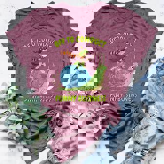 Frog Wizard Weirdcore Snail Off To Conduct Business Women's Heather T-Shirt | Mazezy