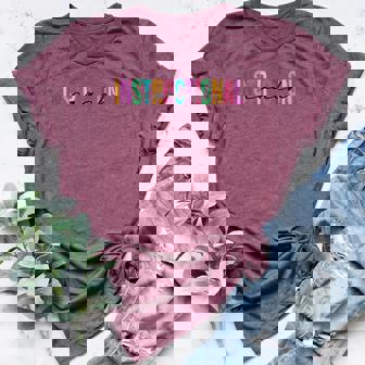 Groovy Instructional Coach Retro Academic Specialist Teacher Women's Heather T-Shirt | Mazezy